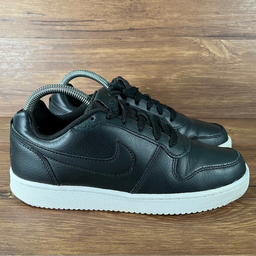 Nike Ebernon Low Black Leather Sneakers Women’s Size 7 Shoes